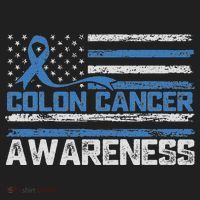 Colon Cancer Awareness Month American Flag Ribbon Hat thumb 2