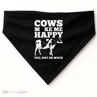Cool Cow Art For Cow Farmer Dairy Cows Farm Animal USA-Made Doggie Bandana thumb 0
