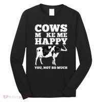 Cool Cow Art For Cow Farmer Dairy Cows Farm Animal Long Sleeve Shirt thumb 0
