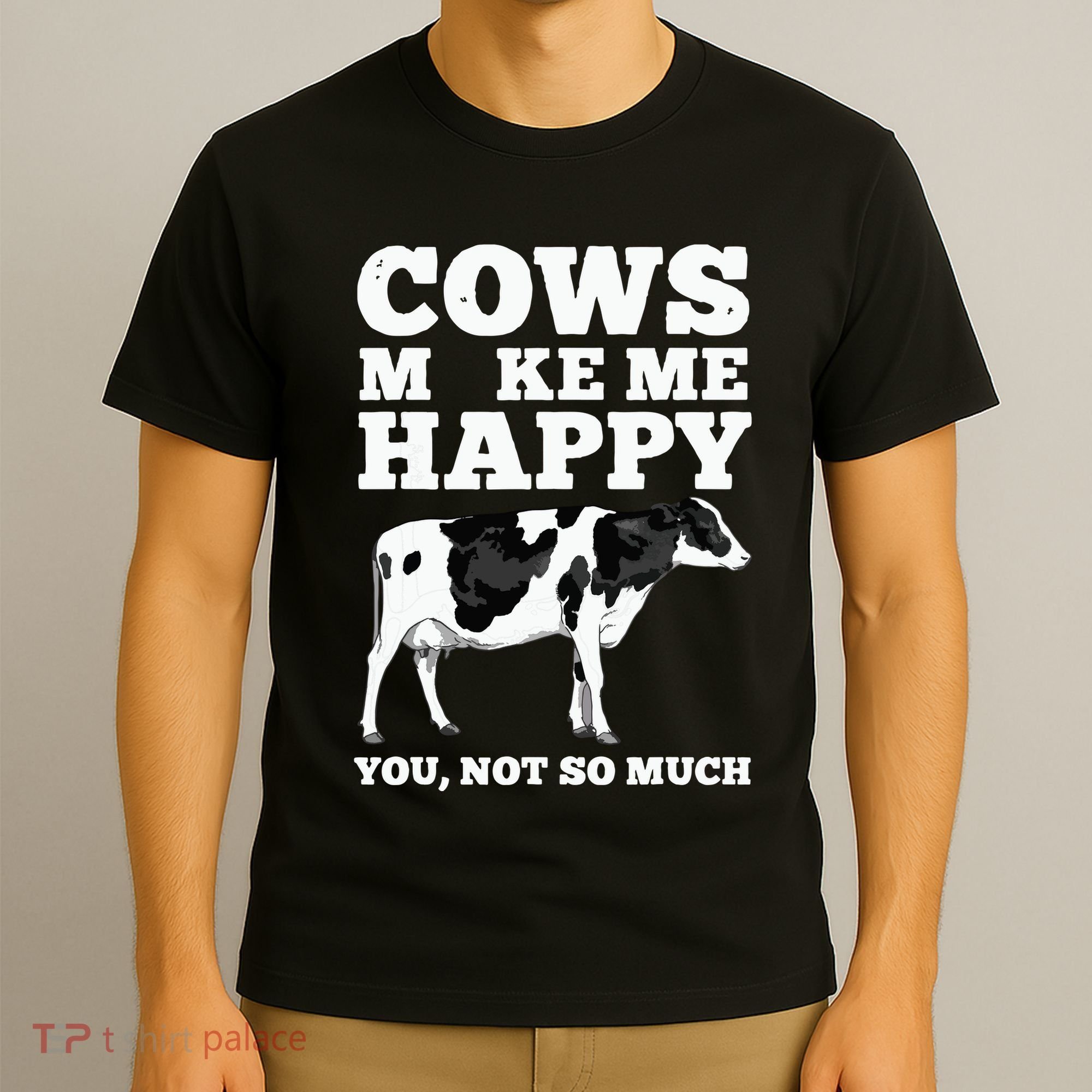 Cool Cow Art For Cow Farmer Dairy Cows Farm Animal T-Shirt