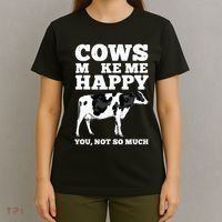 Cool Cow Art For Cow Farmer Dairy Cows Farm Animal T-Shirt thumb 4