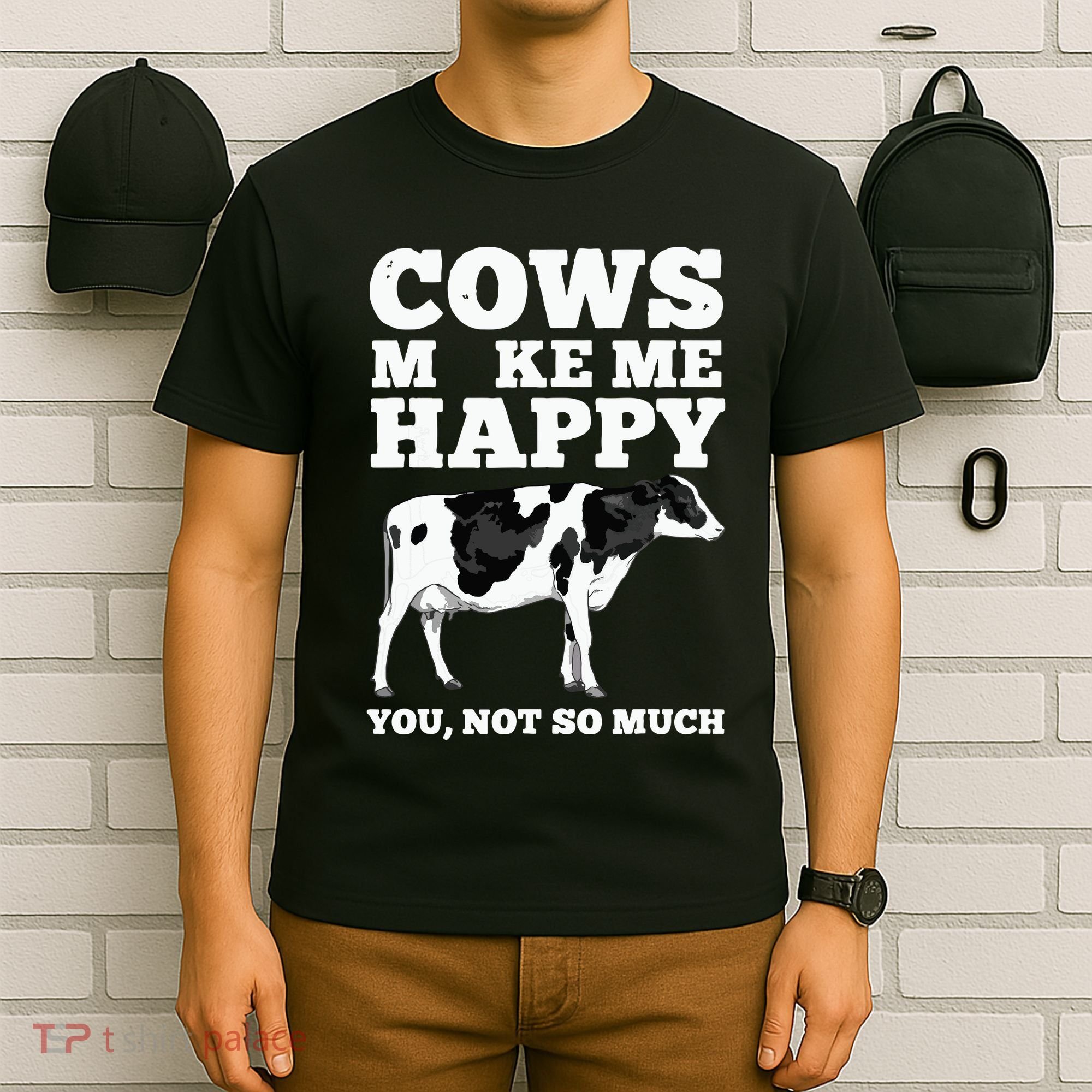 Cool Cow Art For Cow Farmer Dairy Cows Farm Animal T-Shirt