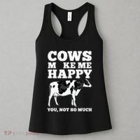 Cool Cow Art For Cow Farmer Dairy Cows Farm Animal Women's Tank Top thumb 3