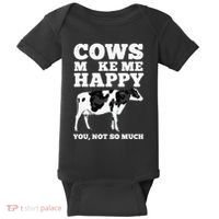 Cool Cow Art For Cow Farmer Dairy Cows Farm Animal Baby Bodysuit thumb 0