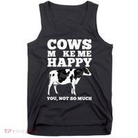 Cool Cow Art For Cow Farmer Dairy Cows Farm Animal Tank Top thumb 0