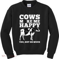 Cool Cow Art For Cow Farmer Dairy Cows Farm Animal Kids Sweatshirt thumb 0
