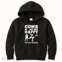 Cool Cow Art For Cow Farmer Dairy Cows Farm Animal Kids Hoodie thumb 0