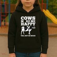 Cool Cow Art For Cow Farmer Dairy Cows Farm Animal Kids Hoodie thumb 3