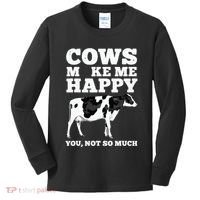 Cool Cow Art For Cow Farmer Dairy Cows Farm Animal Kids Long Sleeve Shirt thumb 0
