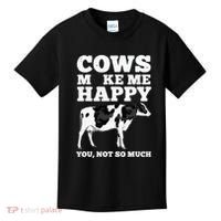 Cool Cow Art For Cow Farmer Dairy Cows Farm Animal Kids T-Shirt thumb 0