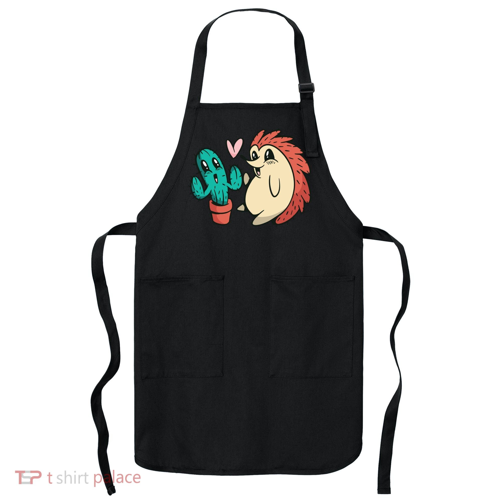 Cute Cactus And Hedgehog Apron