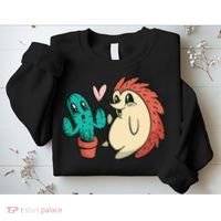 Cute Cactus And Hedgehog Sweatshirt thumb 2
