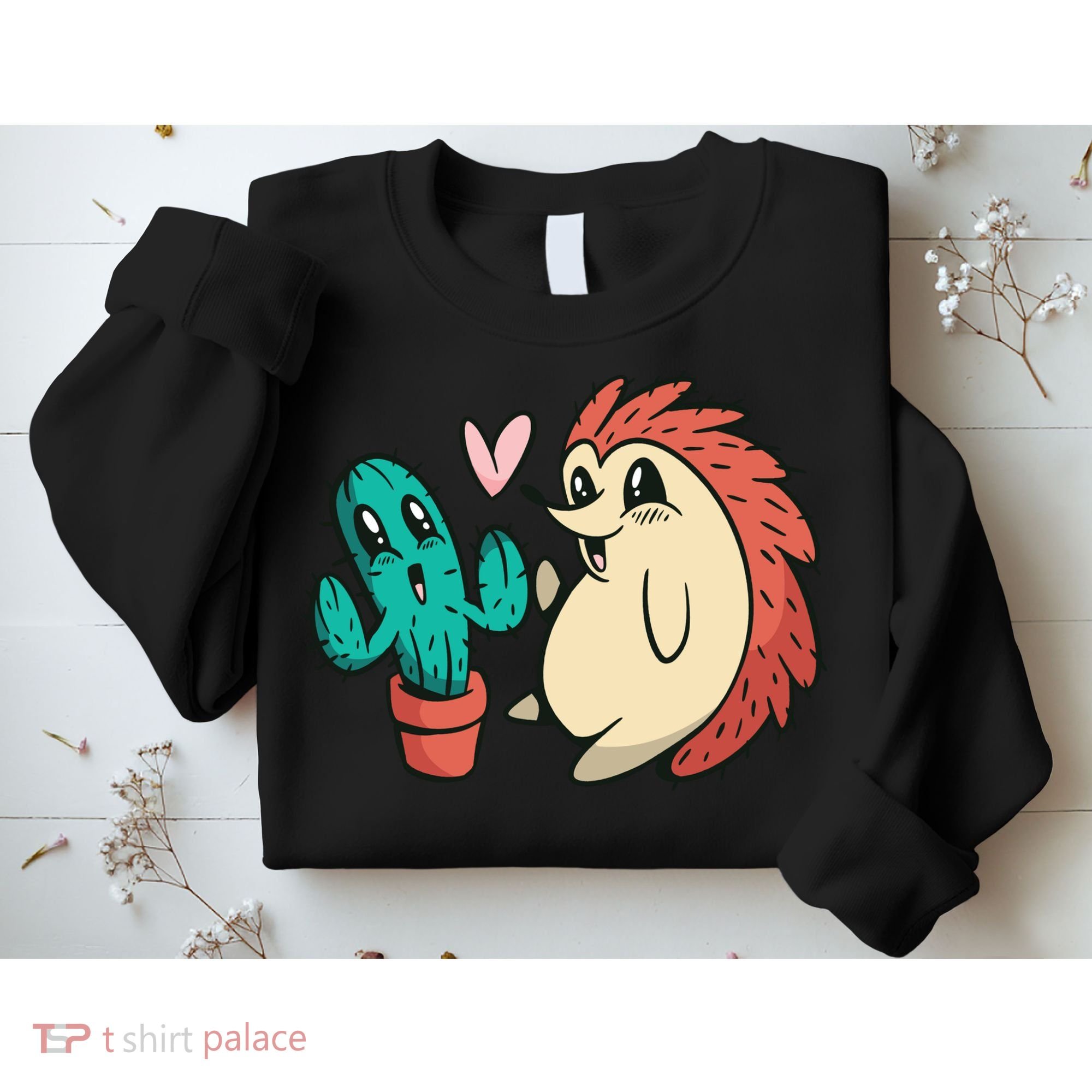 Cute Cactus And Hedgehog Sweatshirt