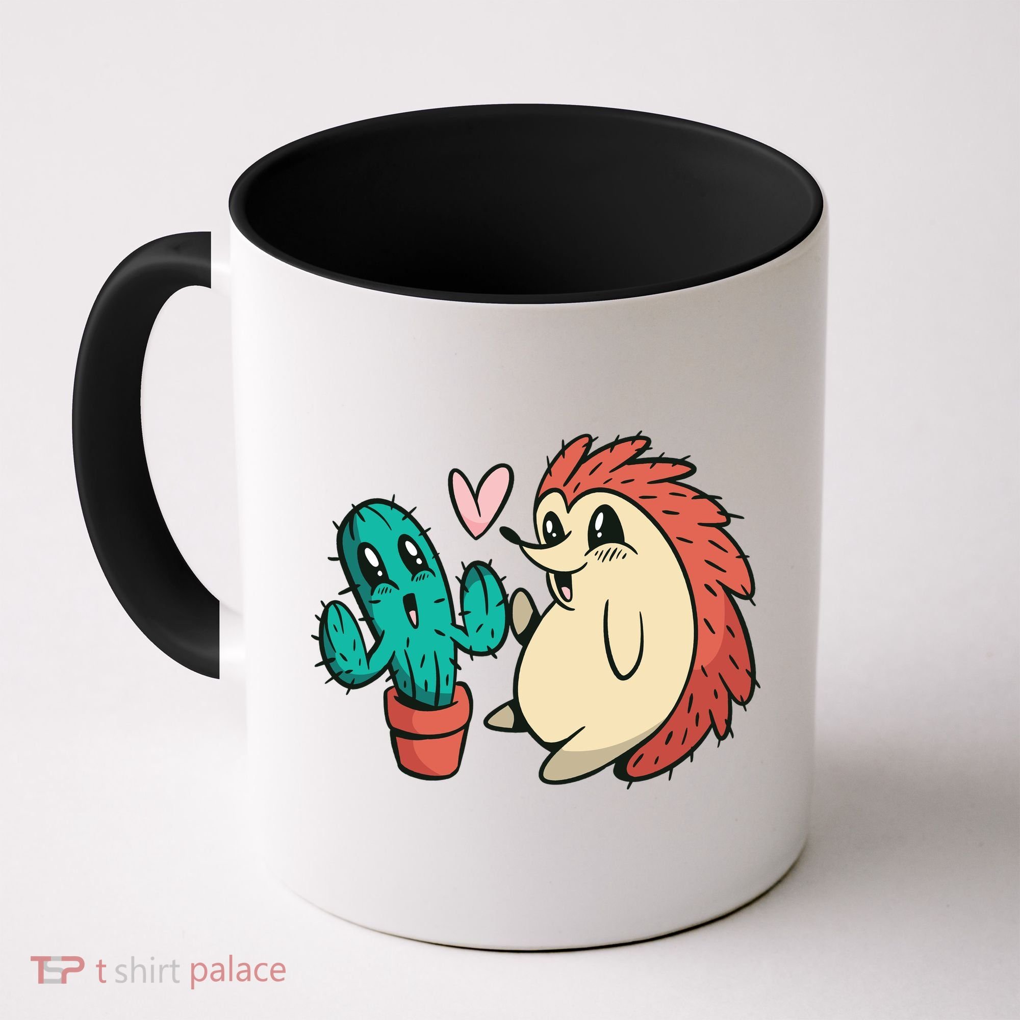 Cute Cactus And Hedgehog Coffee Mug