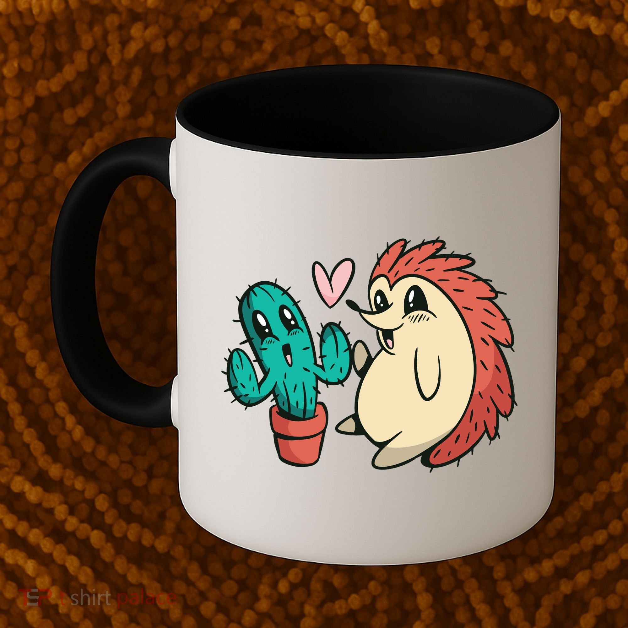 Cute Cactus And Hedgehog Coffee Mug