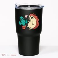 Cute Cactus And Hedgehog Tumbler thumb 0