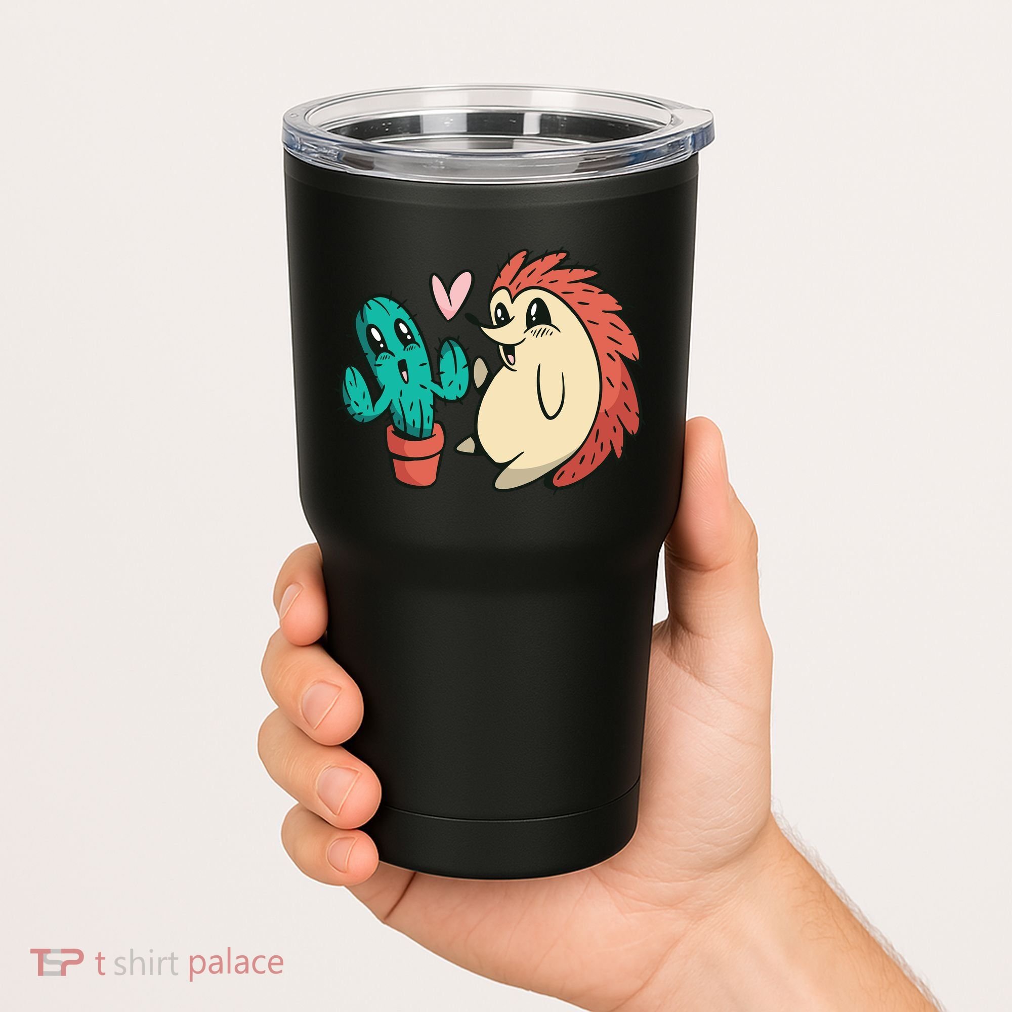 Cute Cactus And Hedgehog Tumbler