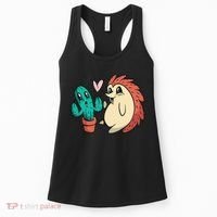 Cute Cactus And Hedgehog Women's Tank Top thumb 0