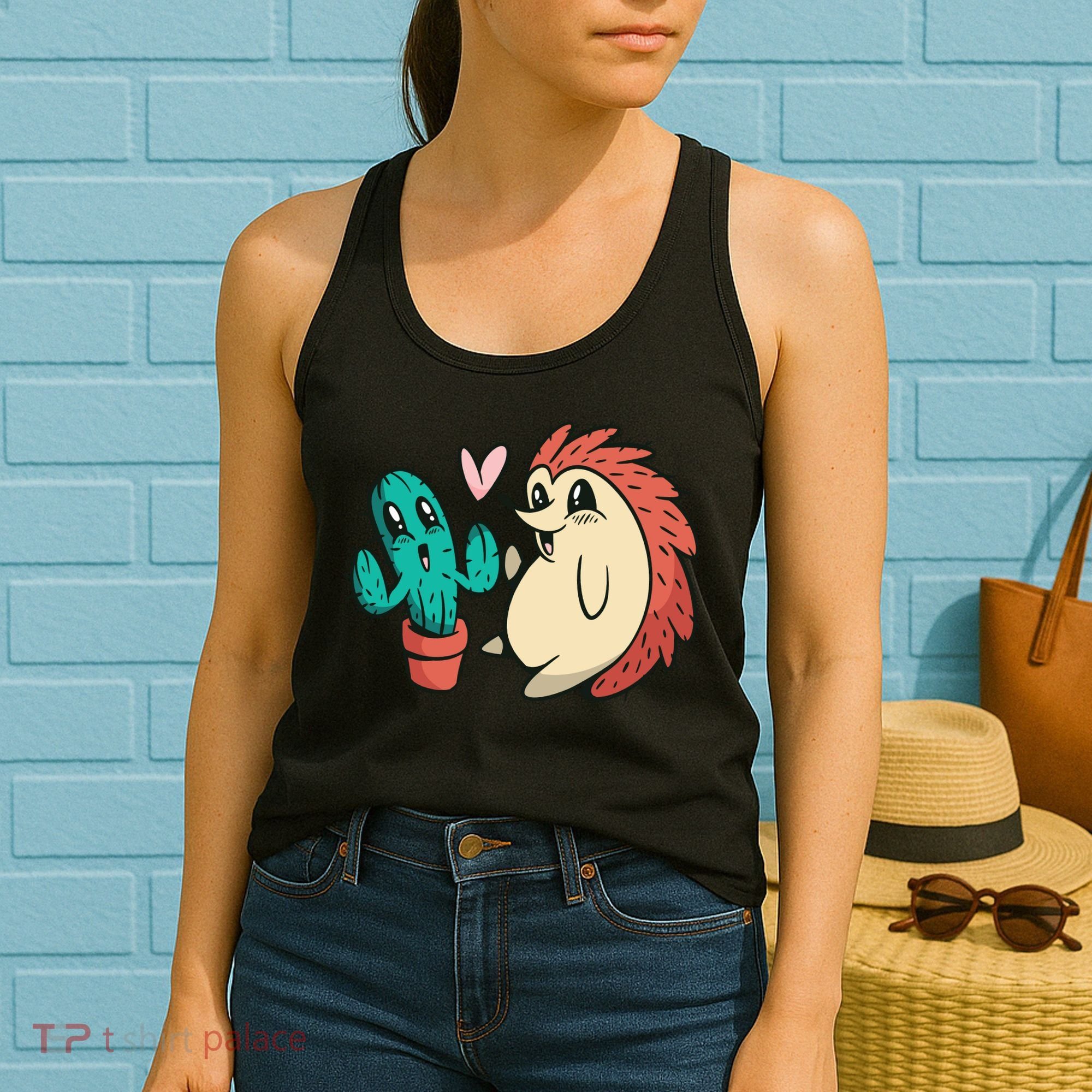 Cute Cactus And Hedgehog Women's Tank Top