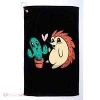 Cute Cactus And Hedgehog Golf Towel thumb 0