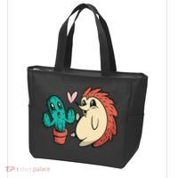 Cute Cactus And Hedgehog Tote Bag thumb 3