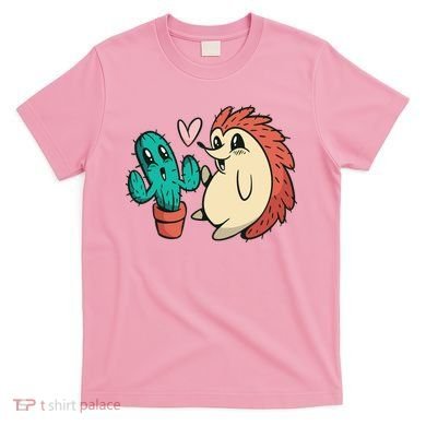 Cute Cactus And Hedgehog T-Shirt