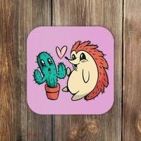 Cute Cactus And Hedgehog Coaster thumb 0