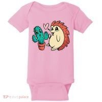 Cute Cactus And Hedgehog Baby Bodysuit thumb 0