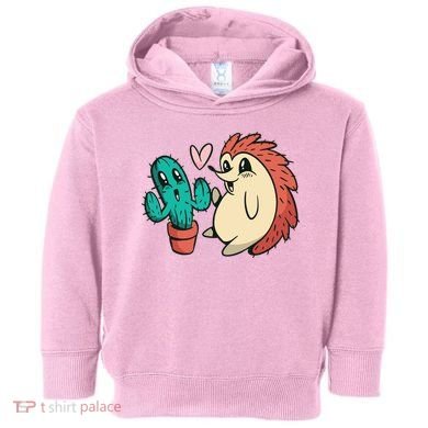 Cute Cactus And Hedgehog Toddler Hoodie