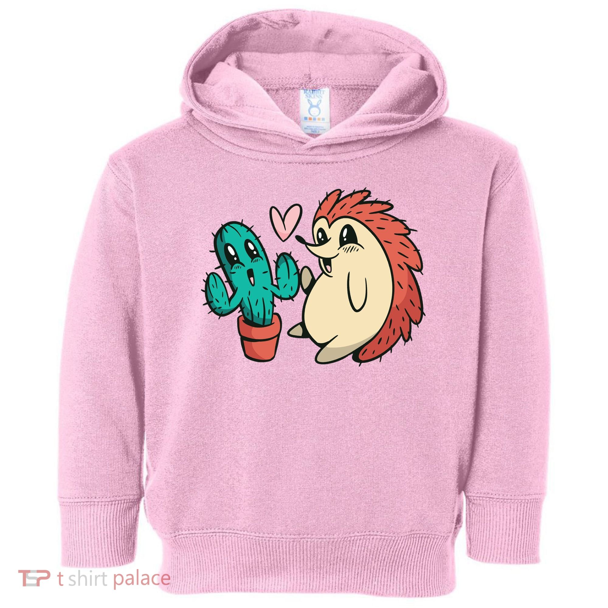 Cute Cactus And Hedgehog Toddler Hoodie