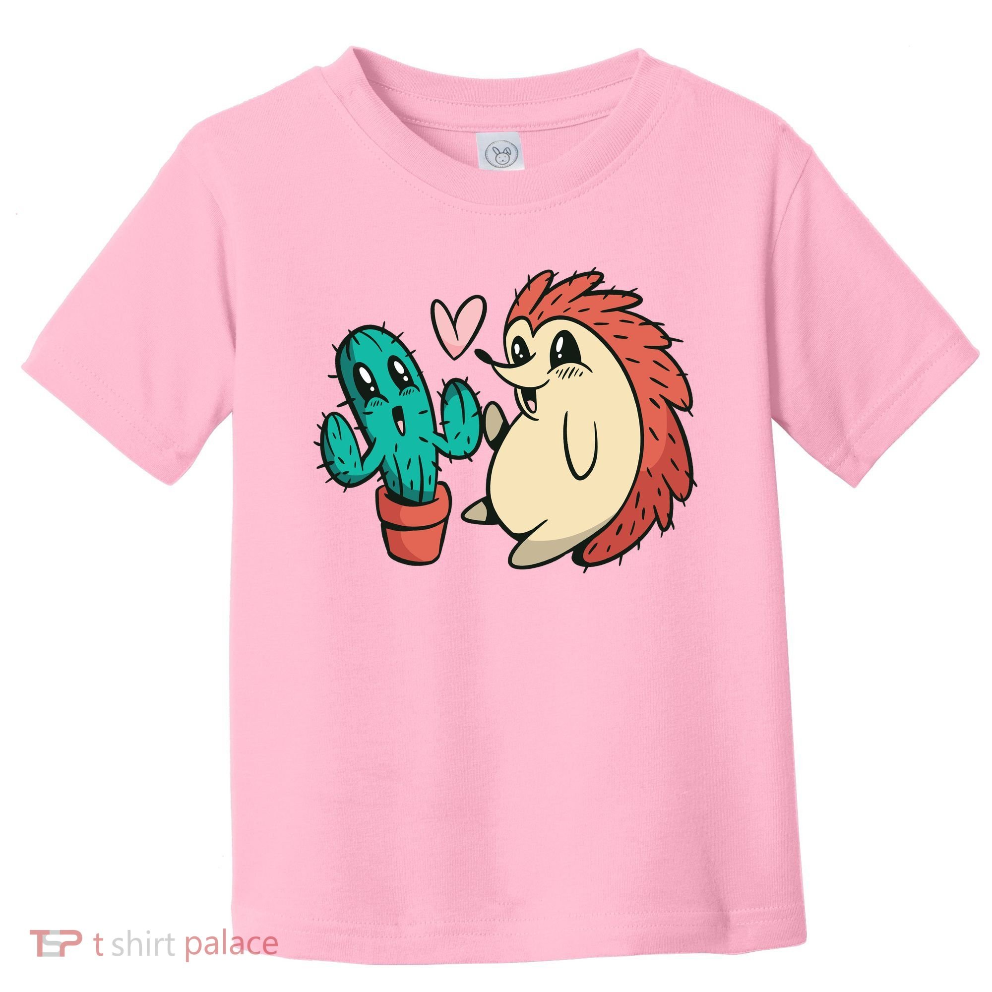 Cute Cactus And Hedgehog Toddler T-Shirt