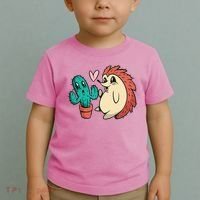 Cute Cactus And Hedgehog Toddler T-Shirt thumb 2