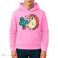 Cute Cactus And Hedgehog Kids Hoodie thumb 4
