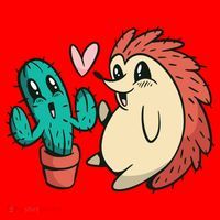 Cute Cactus And Hedgehog Santa Hat thumb 1