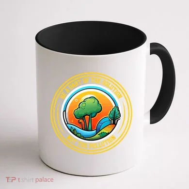Climate Change Awareness Emblem Coffee Mug back