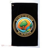 Climate Change Awareness Emblem Golf Towel thumb 0
