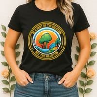 Climate Change Awareness Emblem Women's T-Shirt thumb 2