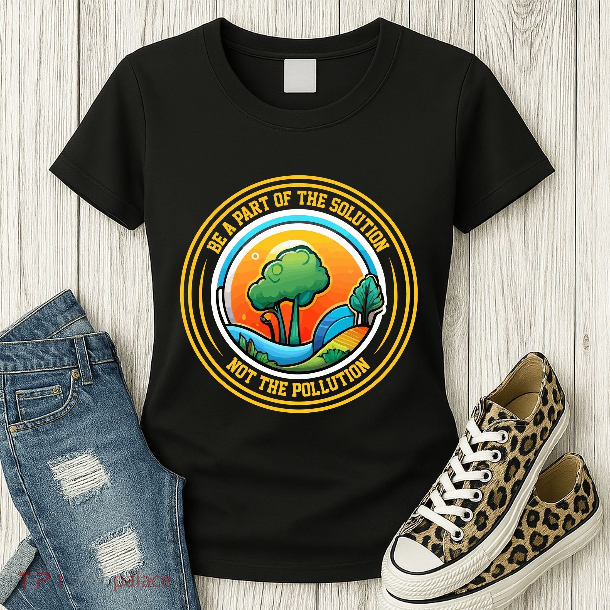 Climate Change Awareness Emblem Women's T-Shirt