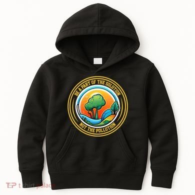 Climate Change Awareness Emblem Kids Hoodie