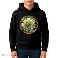 Climate Change Awareness Emblem Kids Hoodie thumb 4