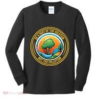 Climate Change Awareness Emblem Kids Long Sleeve Shirt thumb 0