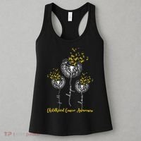Childhood Cancer Awareness Faith Hope Love Dandelion Women's Tank Top thumb 3