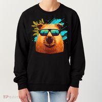 Capybara Cute And Funny Capybara Cool Sunglasses Women's Sweatshirt thumb 0
