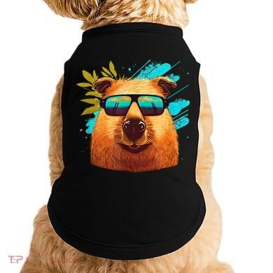 Capybara Cute And Funny Capybara Cool Sunglasses Doggie Tank