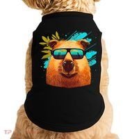 Capybara Cute And Funny Capybara Cool Sunglasses Doggie Tank thumb 0