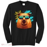 Capybara Cute And Funny Capybara Cool Sunglasses Sweatshirt thumb 0