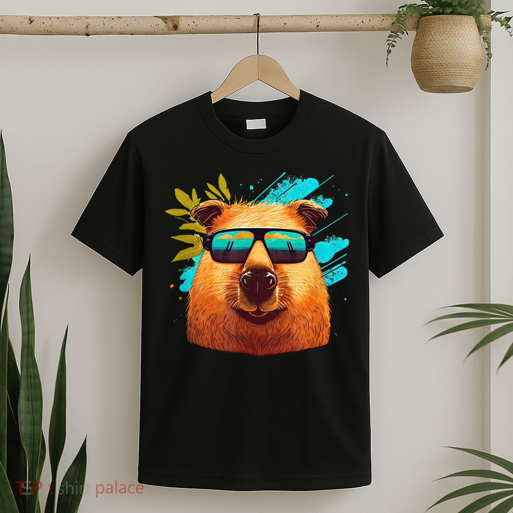 Capybara Cute And Funny Capybara Cool Sunglasses T-Shirt