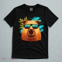 Capybara Cute And Funny Capybara Cool Sunglasses T-Shirt thumb 5