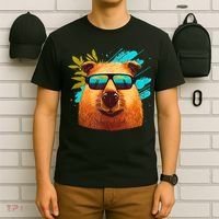 Capybara Cute And Funny Capybara Cool Sunglasses T-Shirt thumb 6