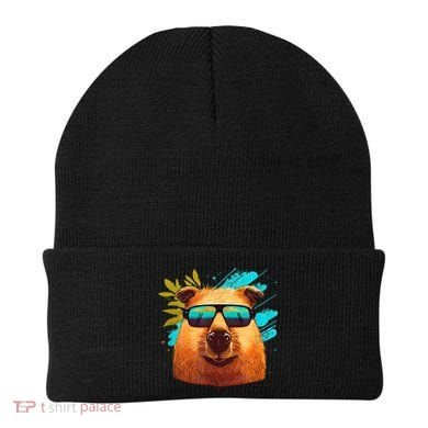 Capybara Cute And Funny Capybara Cool Sunglasses Beanie